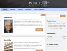 Tablet Screenshot of paperpulpitfortworth.com